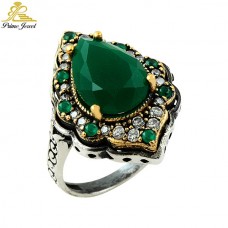 Gümüş Otantik Taşlı Yüzük